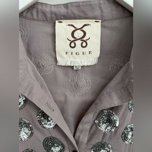 Beautiful embroidered Figue top tunic.